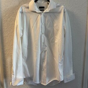 Calvin Klein White Men's Shirt slim tall 16.5 36/37
